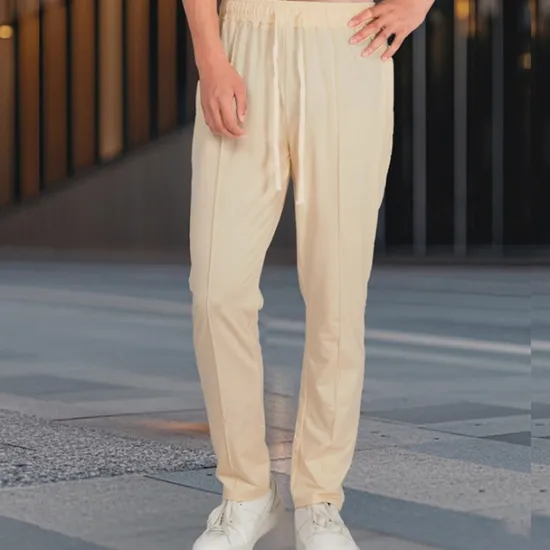 Best OUKU Men's Athletic Pants Sweatpants Joggers Trousers Sports Pants Pocket Drawstring Elastic Waist Plain Comfort Sports Outdoor Daily Fashion Casual Black White Micro-elastic