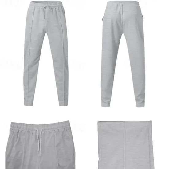 Best OUKU Men's Athletic Pants Sweatpants Joggers Trousers Sports Pants Pocket Drawstring Elastic Waist Plain Comfort Sports Outdoor Daily Fashion Casual Black White Micro-elastic