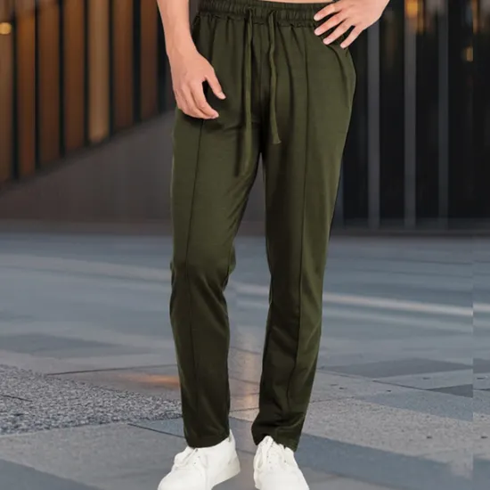 Best OUKU Men's Athletic Pants Sweatpants Joggers Trousers Sports Pants Pocket Drawstring Elastic Waist Plain Comfort Sports Outdoor Daily Fashion Casual Black White Micro-elastic