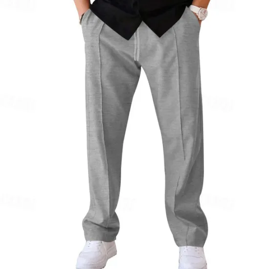 Best OUKU Men's Athletic Pants Sweatpants Joggers Trousers Sports Pants Pocket Drawstring Elastic Waist Plain Comfort Sports Outdoor Daily Fashion Casual Black White Micro-elastic