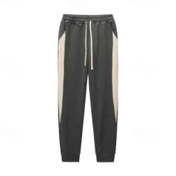 Clearance OUKU Men's Athletic Pants Sweatpants Joggers Trousers Pocket Drawstring Elastic Waist Color Block Comfort Sports Outdoor Daily Fashion Casual Black Blue Micro-elastic