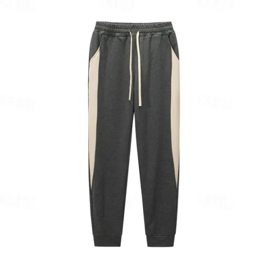 Clearance OUKU Men's Athletic Pants Sweatpants Joggers Trousers Pocket Drawstring Elastic Waist Color Block Comfort Sports Outdoor Daily Fashion Casual Black Blue Micro-elastic