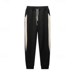 Clearance OUKU Men's Athletic Pants Sweatpants Joggers Trousers Pocket Drawstring Elastic Waist Color Block Comfort Sports Outdoor Daily Fashion Casual Black Blue Micro-elastic