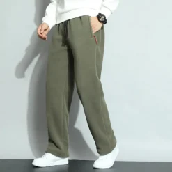 Outlet OUKU Men's Athletic Pants Sweatpants Trousers Pocket Drawstring Elastic Waist Plain Comfort Sports Outdoor Daily Fashion Casual ArmyGreen Black Micro-elastic