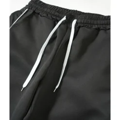 Discount OUKU Men's Athletic Pants Trousers Casual Pants Pocket Drawstring Elastic Waist Plain Comfort Sports Outdoor Daily Fashion Casual Black Blue Micro-elastic