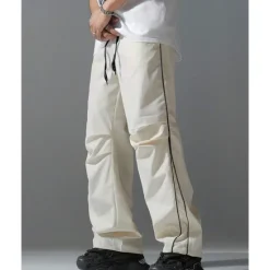 Discount OUKU Men's Athletic Pants Trousers Casual Pants Pocket Drawstring Elastic Waist Plain Comfort Sports Outdoor Daily Fashion Casual Black Blue Micro-elastic