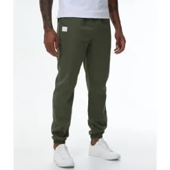 Online OUKU Men's Athletic Pants Trousers Jogging Pants Pocket Drawstring Elastic Waist Plain Comfort Sports Outdoor Daily Fashion Casual ArmyGreen Black Micro-elastic