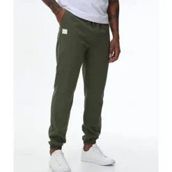 Online OUKU Men's Athletic Pants Trousers Jogging Pants Pocket Drawstring Elastic Waist Plain Comfort Sports Outdoor Daily Fashion Casual ArmyGreen Black Micro-elastic