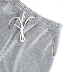 Hot OUKU Men's Athletic Pants Wide Leg Sweatpants Trousers Pocket Drawstring Elastic Waist Plaid Comfort Sports Outdoor Daily Fashion Casual Black White Micro-elastic