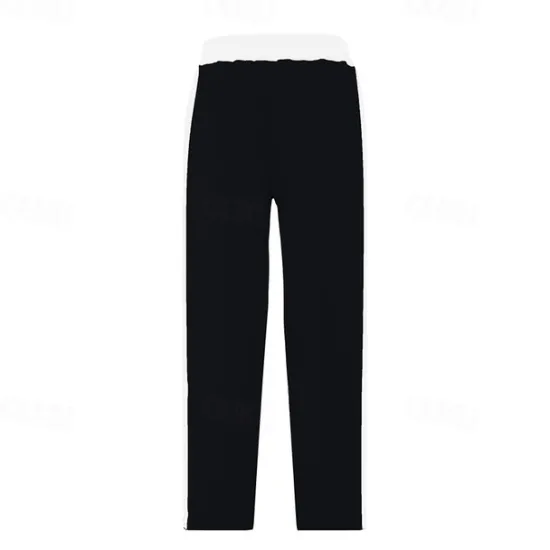 Hot OUKU Men's Athletic Pants Wide Leg Sweatpants Trousers Pocket Drawstring Elastic Waist Color Block Comfort Sports Outdoor Daily Fashion Casual Black Red Micro-elastic