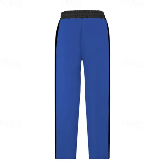 Hot OUKU Men's Athletic Pants Wide Leg Sweatpants Trousers Pocket Drawstring Elastic Waist Color Block Comfort Sports Outdoor Daily Fashion Casual Black Red Micro-elastic