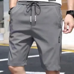 Discount OUKU Men's Athletic Shorts Active Shorts Casual Shorts Pocket Drawstring Elastic Waist Plain Comfort Quick Dry Outdoor Daily Going out Fashion Streetwear Black Light Green