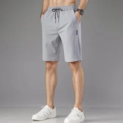 Hot OUKU Men's Athletic Shorts Active Shorts Casual Shorts Pocket Drawstring Elastic Waist Plain Comfort Quick Dry Outdoor Daily Going out Fashion Streetwear Black Light Green