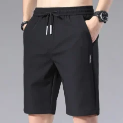 Hot OUKU Men's Athletic Shorts Active Shorts Casual Shorts Pocket Drawstring Elastic Waist Plain Comfort Quick Dry Outdoor Daily Going out Fashion Streetwear Black Light Green