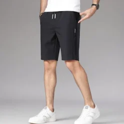 Hot OUKU Men's Athletic Shorts Active Shorts Casual Shorts Pocket Drawstring Elastic Waist Plain Comfort Quick Dry Outdoor Daily Going out Fashion Streetwear Black Light Green