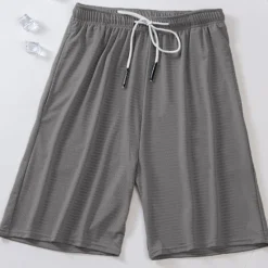OUKU Men's Athletic Shorts Basketball Shorts Casual Shorts Mesh Shorts Pocket Drawstring Elastic Waist Plain Breathable Quick Dry Knee Length Casual Daily Fashion Streetwear Black White