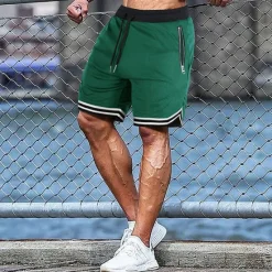 Sale OUKU Men's Athletic Shorts Basketball Shorts Running Shorts Gym Shorts Sports Going out Weekend Breathable Quick Dry Running Casual Pocket Drawstring Elastic Waist Plain Knee Length Gymnatics Activewear