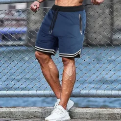 Sale OUKU Men's Athletic Shorts Basketball Shorts Running Shorts Gym Shorts Sports Going out Weekend Breathable Quick Dry Running Casual Pocket Drawstring Elastic Waist Plain Knee Length Gymnatics Activewear