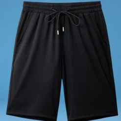 Online OUKU Men's Athletic Shorts Basketball Shorts Casual Shorts Mesh Shorts Pocket Drawstring Elastic Waist Plain Breathable Quick Dry Short Casual Daily Fashion Streetwear Black White