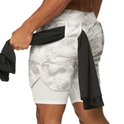 Clearance OUKU Men's Athletic Shorts Running Shorts Casual Shorts With Compression Liner with Towel Loop Plain Camouflage Comfort Breathable Outdoor Daily Going out Fashion Casual 1 2