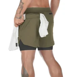 Clearance OUKU Men's Athletic Shorts Running Shorts Casual Shorts With Compression Liner with Towel Loop Plain Camouflage Comfort Breathable Outdoor Daily Going out Fashion Casual 1 2