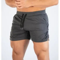 Outlet OUKU Men's Athletic Shorts Running Shorts Gym Shorts Drawstring Side Pockets Split Solid Colored Breathable Quick Dry Outdoor Athletic Beach Casual Shorts Black White Micro-elastic