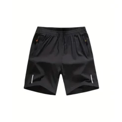 Hot OUKU Men's Athletic Shorts Running Shorts Gym Shorts Sports Going out Weekend Breathable Quick Dry Running Casual Pocket Drawstring Elastic Waist Plain Knee Length Gymnatics Activewear Black Dark Blue