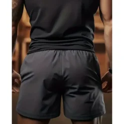 Hot OUKU Men's Athletic Shorts Running Shorts Gym Shorts Sports Going out Weekend Breathable Quick Dry Running Casual Pocket Drawstring Elastic Waist Plain Knee Length Gymnatics Activewear Black Dark Blue