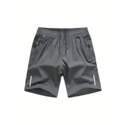 Hot OUKU Men's Athletic Shorts Running Shorts Gym Shorts Sports Going out Weekend Breathable Quick Dry Running Casual Pocket Drawstring Elastic Waist Plain Knee Length Gymnatics Activewear Black Dark Blue