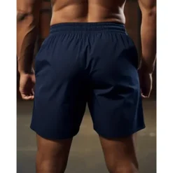 Hot OUKU Men's Athletic Shorts Running Shorts Gym Shorts Sports Going out Weekend Breathable Quick Dry Running Casual Pocket Drawstring Elastic Waist Plain Knee Length Gymnatics Activewear Black Dark Blue