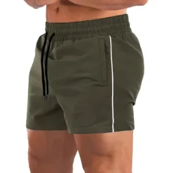 Discount OUKU Men's Athletic Shorts Running Shorts Gym Shorts Sports Going out Weekend Breathable Quick Dry Running Casual Pocket Drawstring Elastic Waist Plain Knee Length Gymnatics Activewear Black Royal Blue