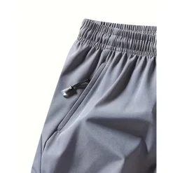 Online OUKU Men's Athletic Shorts Running Shorts Gym Shorts Sports Going out Weekend Breathable Quick Dry Running Casual Pocket Drawstring Elastic Waist Plain Knee Length Gymnatics Activewear Black Blue