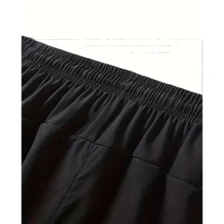 Online OUKU Men's Athletic Shorts Running Shorts Gym Shorts Sports Going out Weekend Breathable Quick Dry Running Casual Pocket Drawstring Elastic Waist Plain Knee Length Gymnatics Activewear Black Blue