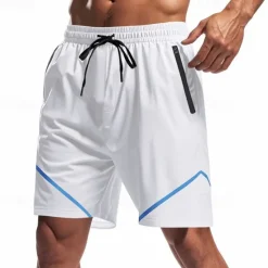 Sale OUKU Men's Athletic Shorts Shorts Running Shorts Gym Shorts Sport Daily Quick Dry High Stretch Comfortable Drawstring Elastic Waist Zipper Pocket Line Short Gymnatics Casual Activewear Wine Red Black