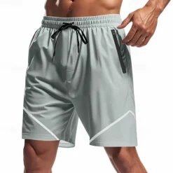 Sale OUKU Men's Athletic Shorts Shorts Running Shorts Gym Shorts Sport Daily Quick Dry High Stretch Comfortable Drawstring Elastic Waist Zipper Pocket Line Short Gymnatics Casual Activewear Wine Red Black