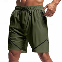 Sale OUKU Men's Athletic Shorts Shorts Running Shorts Gym Shorts Sport Daily Quick Dry High Stretch Comfortable Drawstring Elastic Waist Zipper Pocket Line Short Gymnatics Casual Activewear Wine Red Black