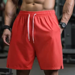 Outlet OUKU Men's Athletic Shorts Shorts Running Shorts Gym Shorts Sport Daily Quick Dry High Stretch Comfortable Pocket Drawstring Elastic Waist Plain Short Gymnatics Casual Activewear Lake blue Black