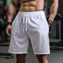 Outlet OUKU Men's Athletic Shorts Shorts Running Shorts Gym Shorts Sport Daily Quick Dry High Stretch Comfortable Pocket Drawstring Elastic Waist Plain Short Gymnatics Casual Activewear Lake blue Black
