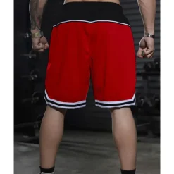 Sale OUKU Men's Athletic Shorts Shorts Basketball Shorts Pocket Drawstring Elastic Waist Stripes Comfort Breathable Short Outdoor Sports Classic Casual Black Red