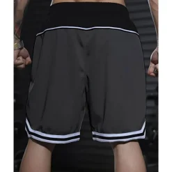 Sale OUKU Men's Athletic Shorts Shorts Basketball Shorts Pocket Drawstring Elastic Waist Stripes Comfort Breathable Short Outdoor Sports Classic Casual Black Red