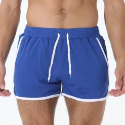 Best OUKU Men's Athletic Shorts Shorts Running Shorts Gym Shorts Mesh Shorts Pocket Drawstring Elastic Waist Patchwork Comfort Short Sports Outdoor Daily Going out Fashion Casual Black White Micro-elastic
