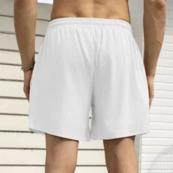 Outlet OUKU Men's Athletic Shorts Shorts Running Shorts Casual Shorts Drawstring Elastic Waist With Compression Liner Plain Comfort Short Sports Outdoor Daily Going out Fashion Casual Black White Micro-elastic