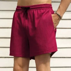 Outlet OUKU Men's Athletic Shorts Shorts Running Shorts Casual Shorts Drawstring Elastic Waist With Compression Liner Plain Comfort Short Sports Outdoor Daily Going out Fashion Casual Black White Micro-elastic