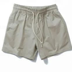 Hot OUKU Men's Athletic Shorts Shorts Summer Shorts Work Shorts Pocket Drawstring Elastic Waist Plain Comfort Breathable Short Outdoor Sports Classic Casual White Pink
