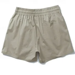 Hot OUKU Men's Athletic Shorts Shorts Summer Shorts Work Shorts Pocket Drawstring Elastic Waist Plain Comfort Breathable Short Outdoor Sports Classic Casual White Pink