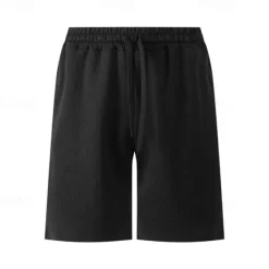 Outlet OUKU Men's Athletic Shorts Sweat Shorts Shorts Summer Shorts Pocket Drawstring Elastic Waist Plain Comfort Breathable Short Outdoor Sports Classic Casual Black White