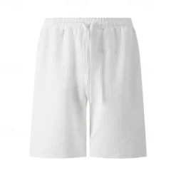 Outlet OUKU Men's Athletic Shorts Sweat Shorts Shorts Summer Shorts Pocket Drawstring Elastic Waist Plain Comfort Breathable Short Outdoor Sports Classic Casual Black White