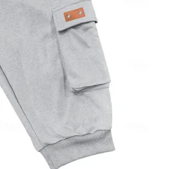 Outlet OUKU Men's Athletic Shorts Sweat Shorts Shorts Summer Shorts Pocket Drawstring Elastic Waist Plain Comfort Breathable Calf-Length Outdoor Sports Classic Casual Black Light Grey Stretchy