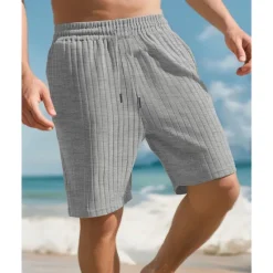 Online OUKU Men's Athletic Shorts Sweat Shorts Shorts Summer Shorts Pocket Drawstring Elastic Waist Plain Comfort Breathable Short Outdoor Sports Classic Casual Black White
