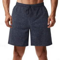 Online OUKU Men's Athletic Shorts Sweat Shorts Shorts Summer Shorts Pocket Drawstring Elastic Waist Plain Comfort Breathable Short Outdoor Sports Classic Casual Black Navy Blue Brown